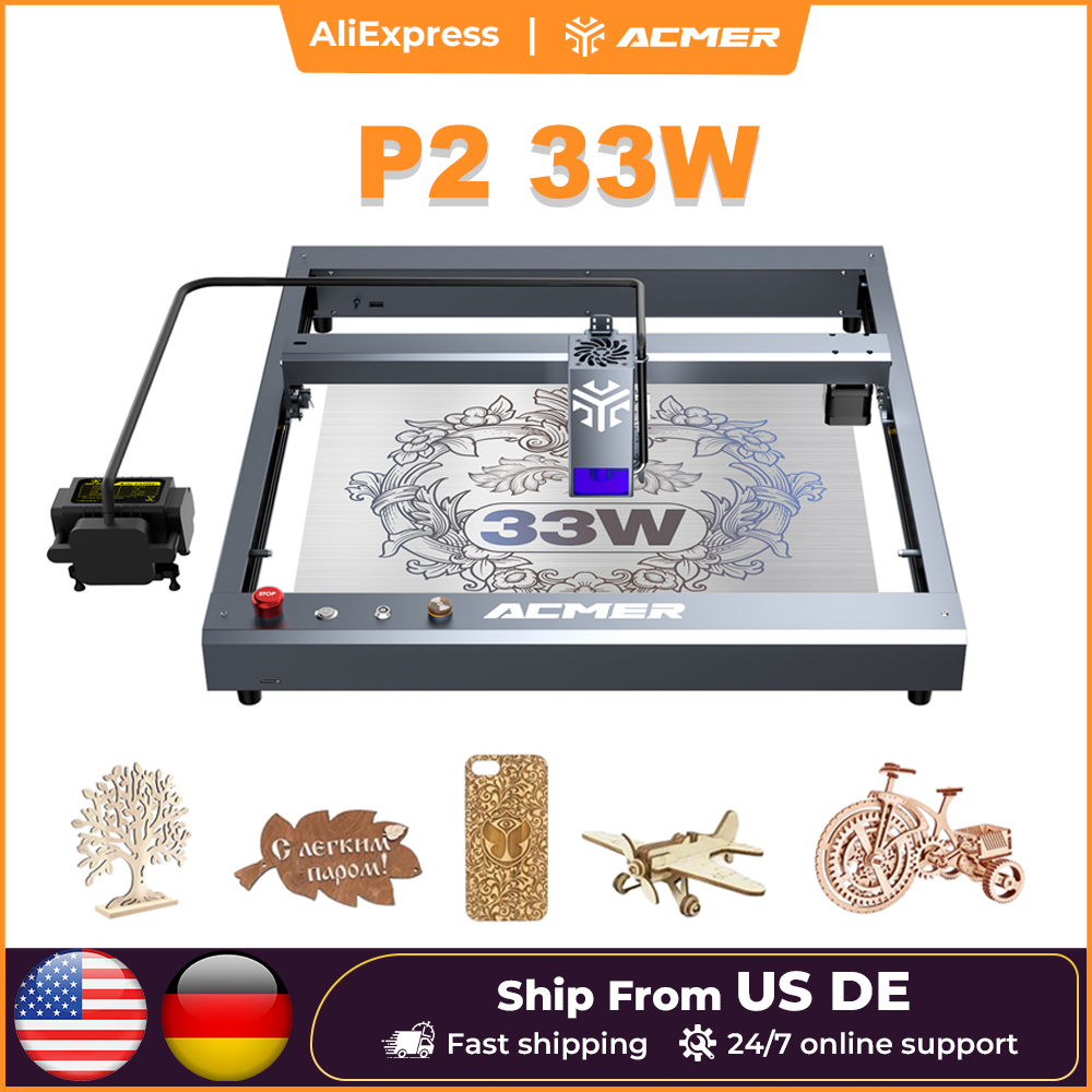 Industrial Laser Engraver For Wood - ACMER P2 33W Lasers Engraver With