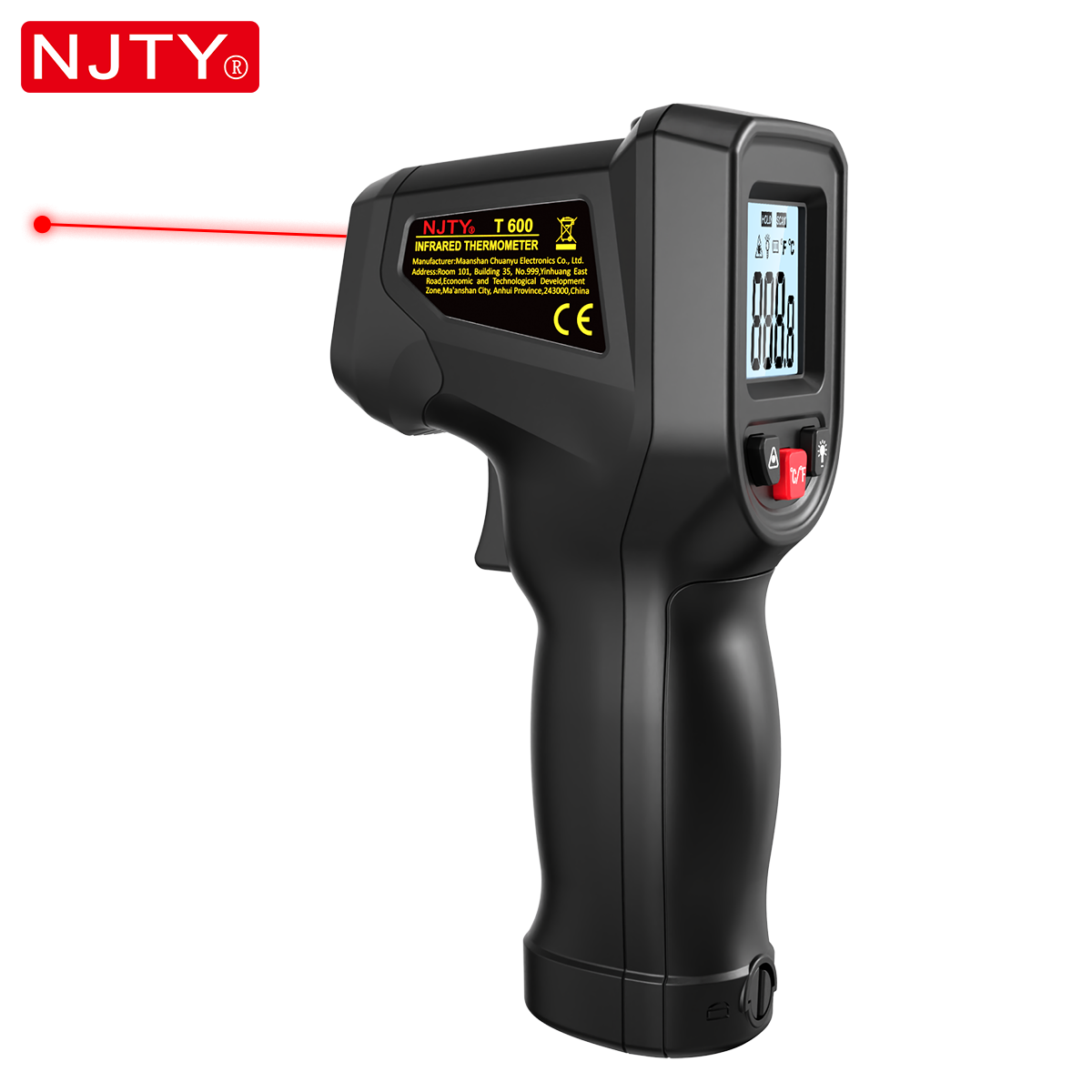 Industrial Laser Thermometer Gun - NJTY T600 Infrared Thermometer Gun Non-Contact