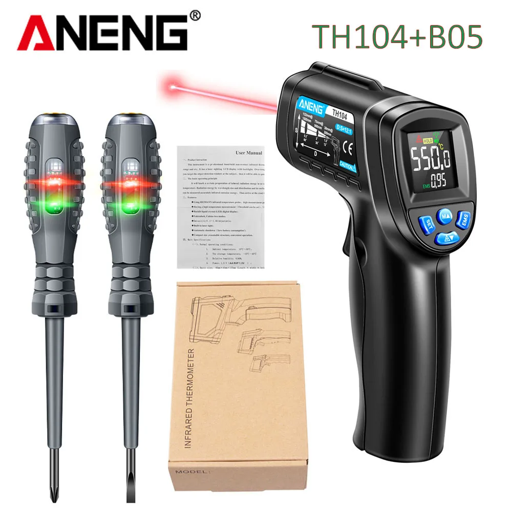 Industrial Laser Thermometer Gun - Infrared Thermometer Industrial Red Laser Thermometer