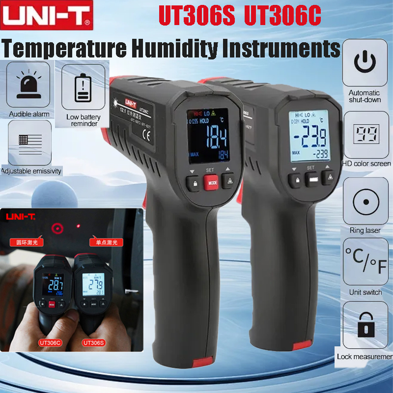 UNI-T UT306S UT306C Digital Th - đánh giá và giá Industrial Laser Thermometer Gun