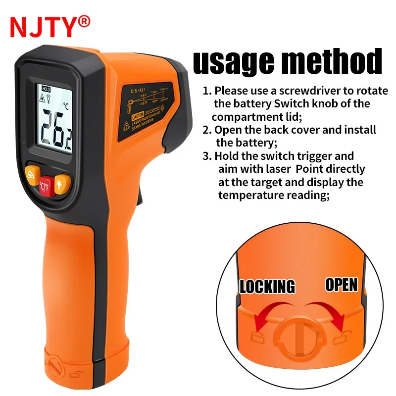 T400 T600 Digital Infrared The - đánh giá và giá Industrial Laser Thermometer Gun