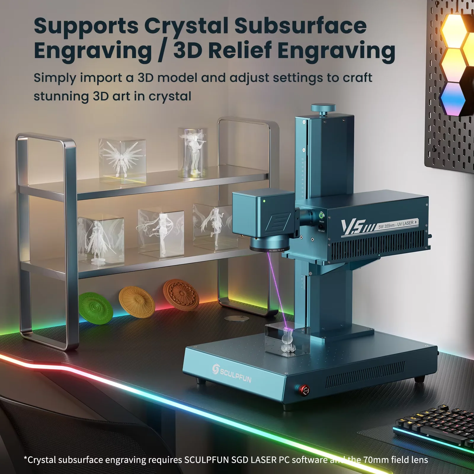 SCULPFUN V5 UV Laser Engraver  - đánh giá và giá Industrial Laser Engraving Machine For Metal