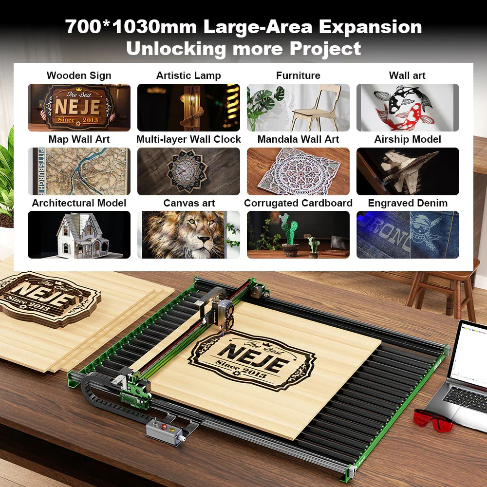 NEJE Max 4 V2 E80 24W High-Spe - đánh giá và giá Industrial Laser Engraver For Wood