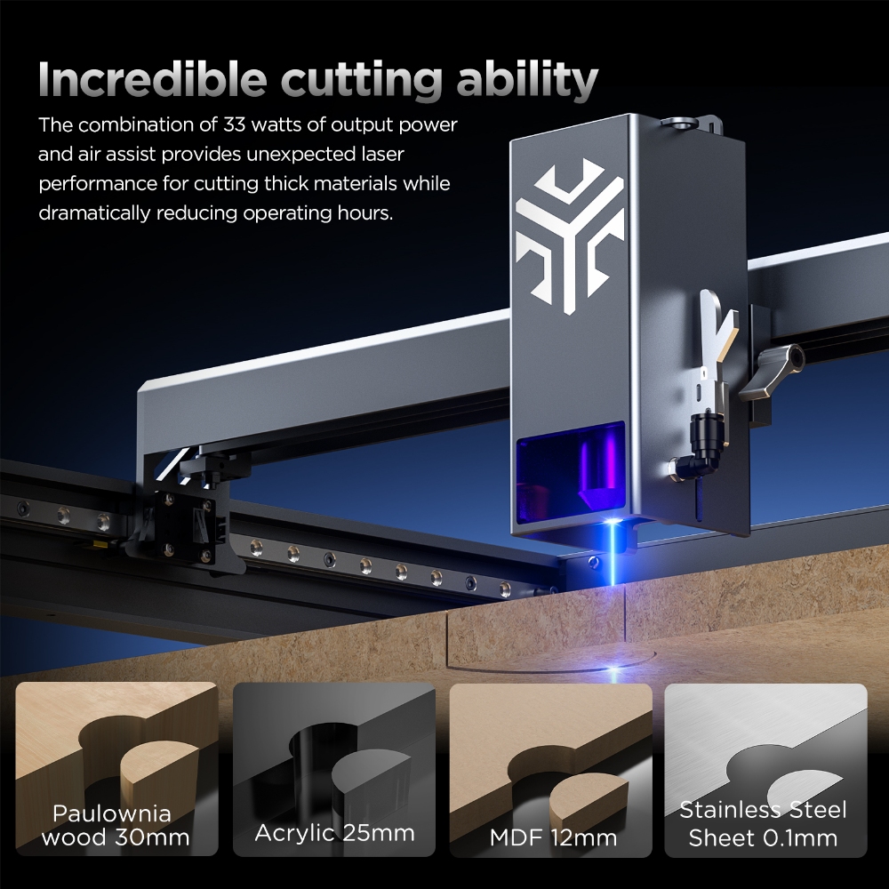 ACMER P2 33W Lasers Engraver W - đánh giá và giá Industrial Laser Engraver For Wood