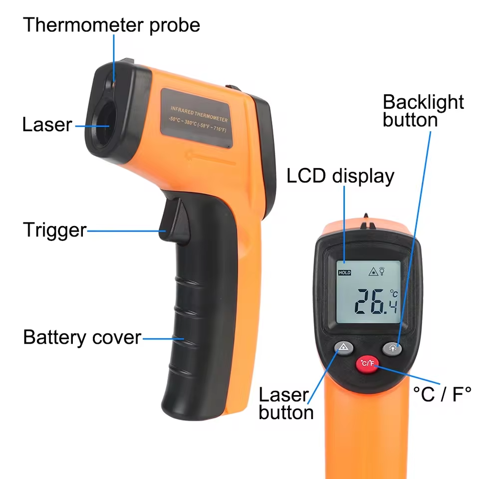 New T600 T600A Digital Infrare - đánh giá và giá Industrial Laser Thermometer Gun