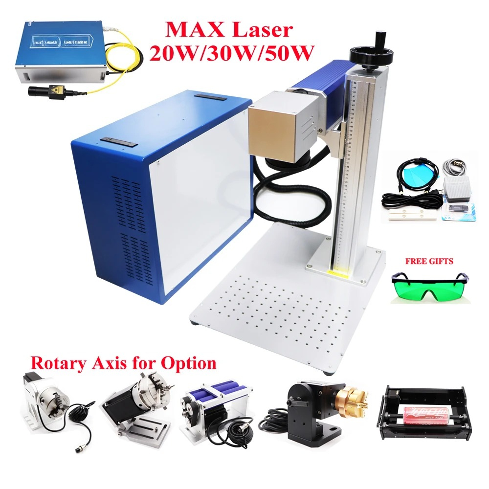 20W 30W 50W MAX Fiber Laser Ma - đánh giá và giá Industrial Laser Engraving Machine For Metal