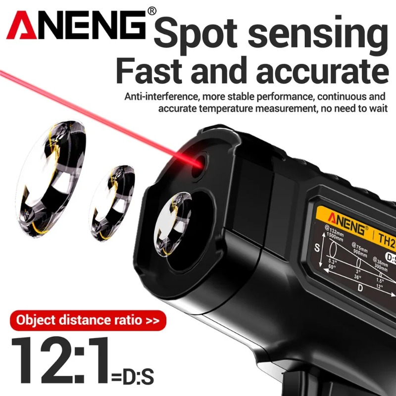 ANENG TH202 Industrial Handhel - đánh giá và giá Industrial Laser Thermometer Gun