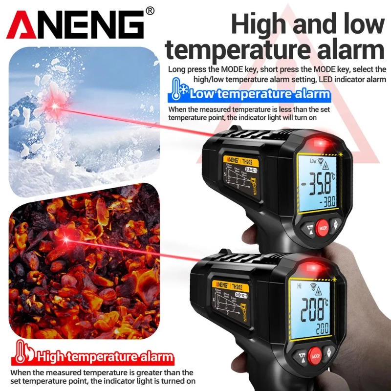ANENG TH202 Industrial Handhel - đánh giá và giá Industrial Laser Thermometer Gun