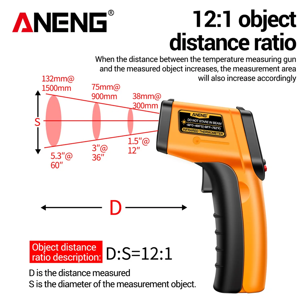 ANENG TH201 Infrared Thermomet - đánh giá và giá Industrial Laser Thermometer Gun