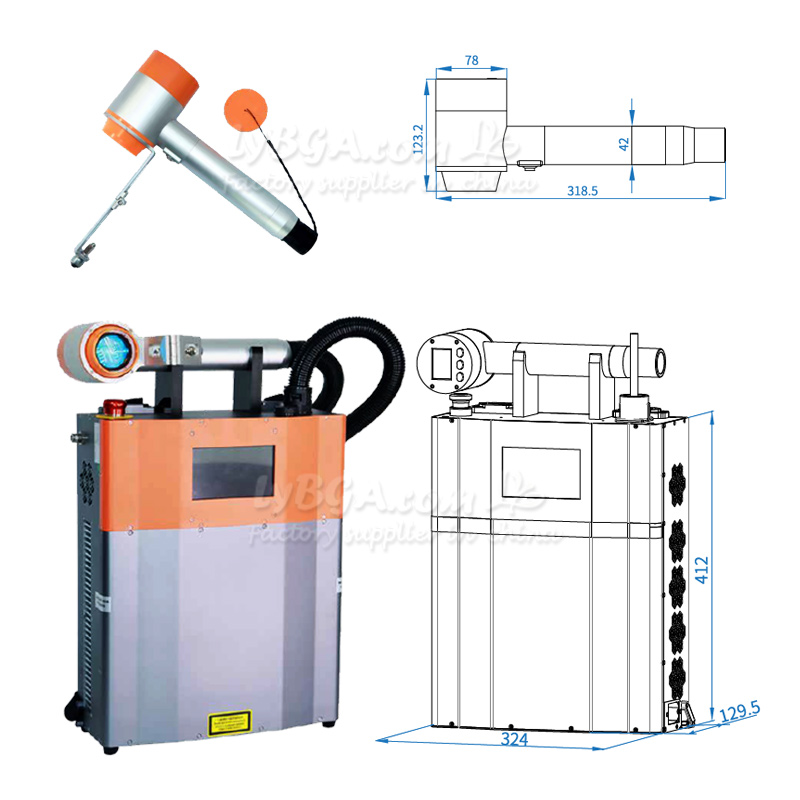 LY-LCG100A 100W Pulsed Laser C - đánh giá và giá Industrial Laser Removal
