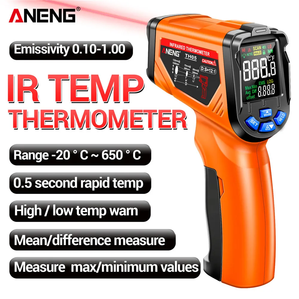 Infrared Thermometer Digital N - đánh giá và giá Industrial Laser Thermometer Gun