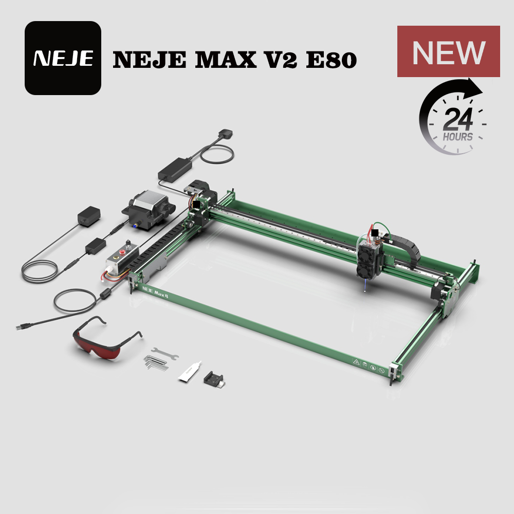 NEJE MAX V2 E80 80W 455nm Lase - đánh giá và giá Industrial Laser Engraver For Wood