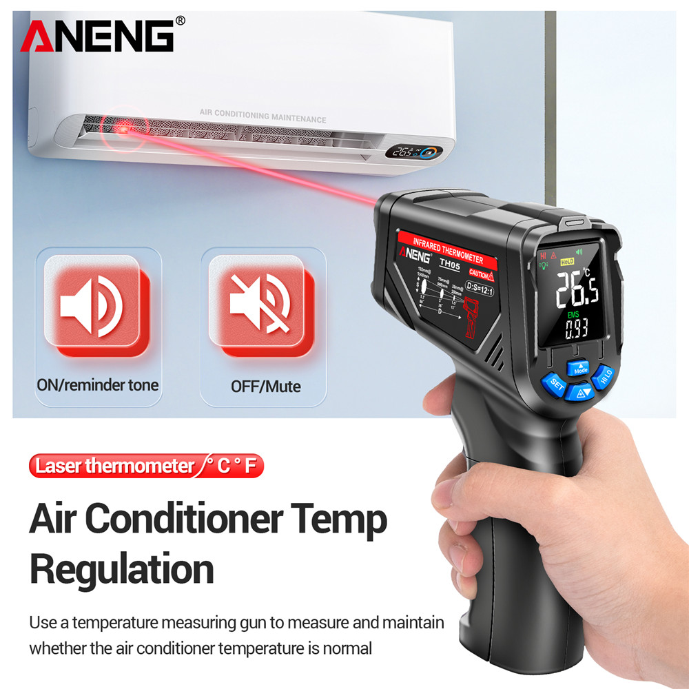ANENG TH05 Infrared Thermomete - đánh giá và giá Industrial Laser Thermometer Gun